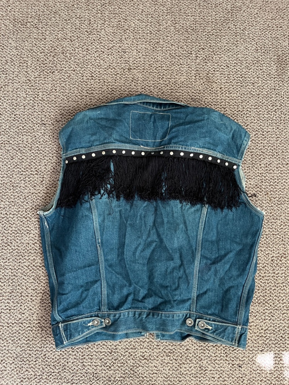 Levi’s vintage fringe jean vest - Picture 2 of 3